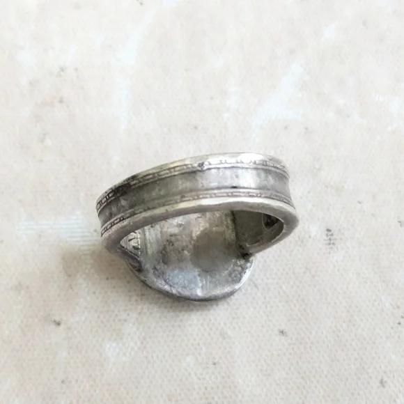 Vintage Sterling Silver Ring Turquoise Green 8.5 - Picture 5 of 13